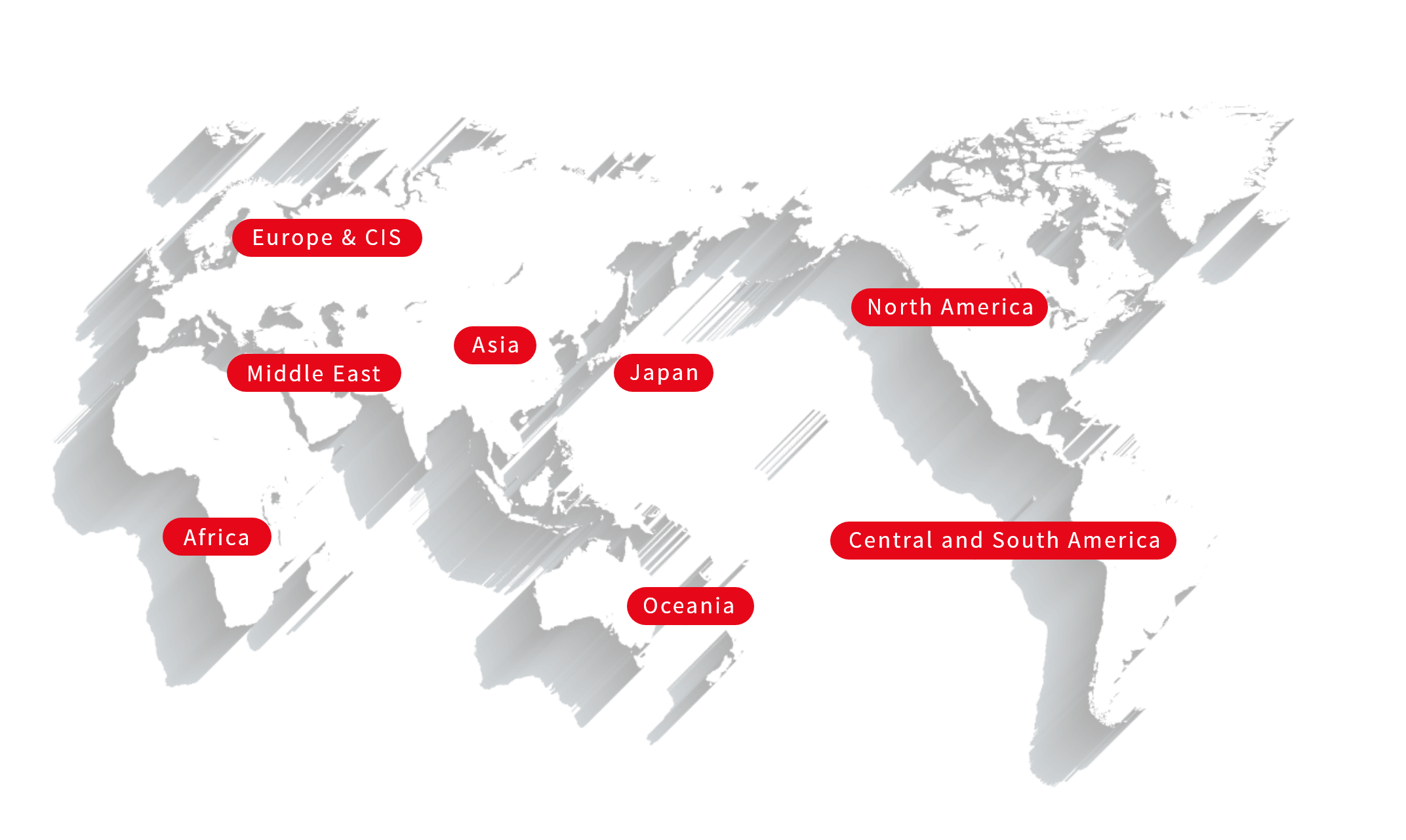 丸紅の国内・海外拠点を表す世界地図